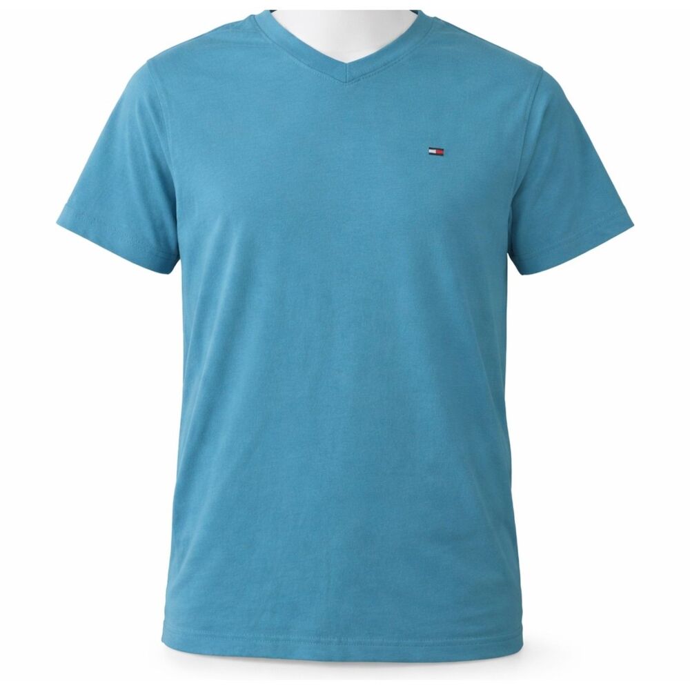 Tommy Hilfiger Boys Shirt Size 8/10 S – Teal Blue Cotton – EUC